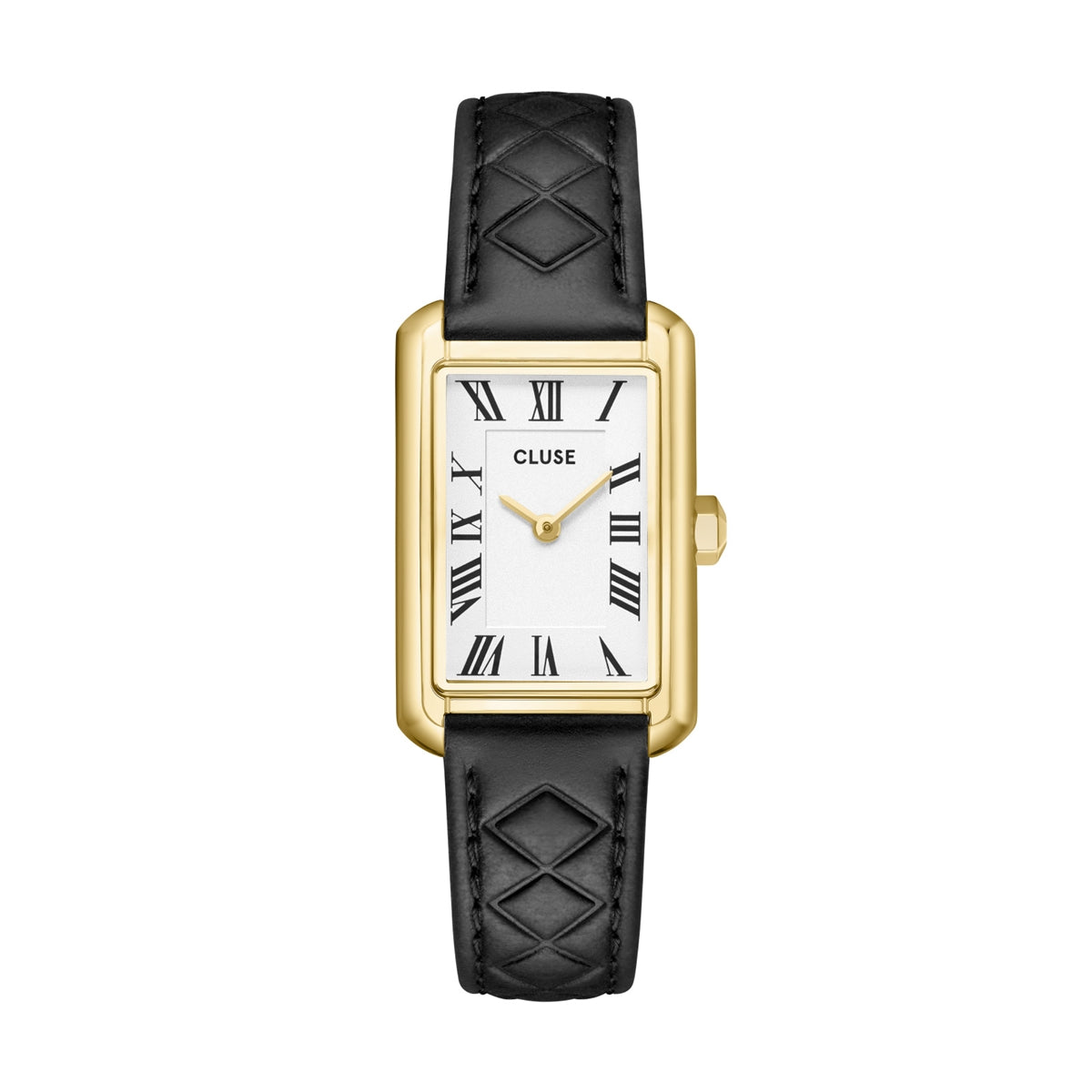 CLUSE Gold Belisenna White Black Leather Watch
