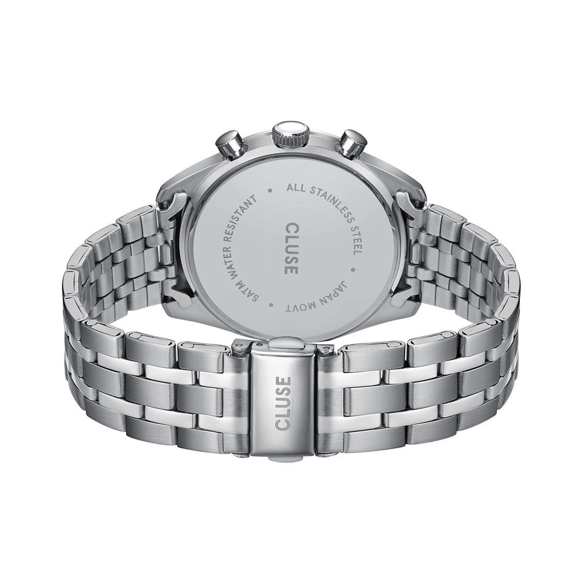 CLUSE Silver Aravis Dual Timer Green Watch