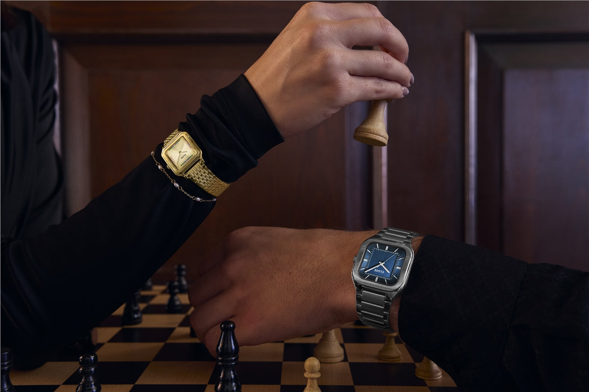 CLUSE Siver Quadrus Blue Watch