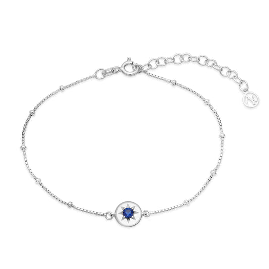 Argento Silver Birthstone September Sapphire Bracelet