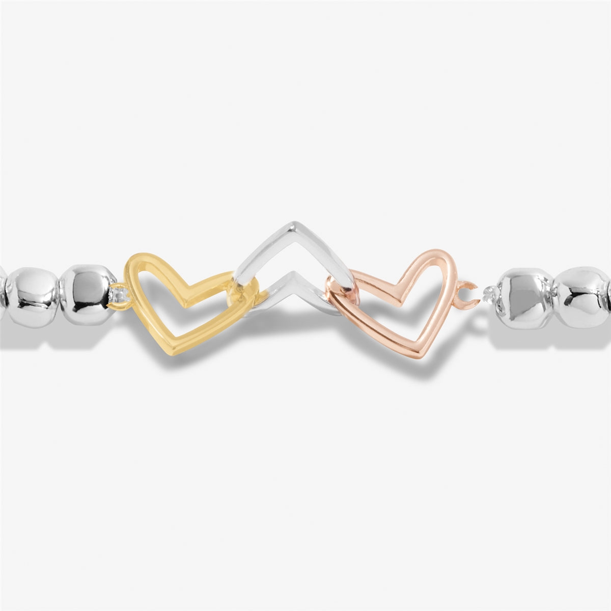 Joma 3 Tone Interlocked Friendship Laughter Happiness Bracelet