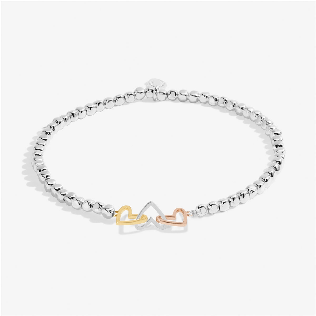 Joma 3 Tone Interlocked Friendship Laughter Happiness Bracelet
