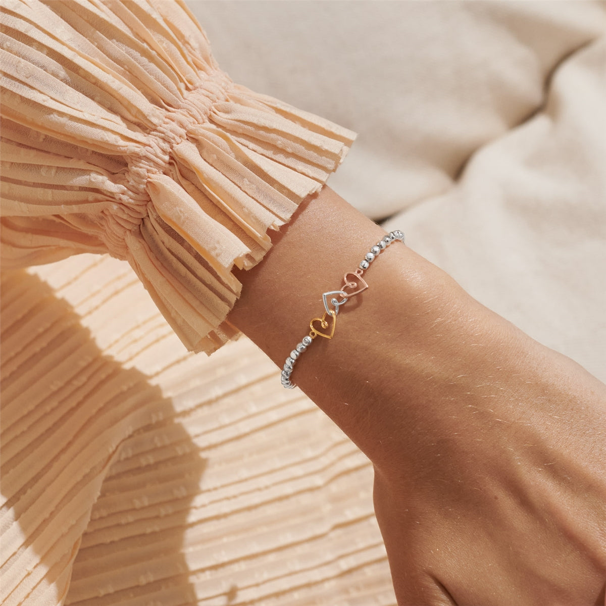 Joma 3 Tone Interlocked Happy Ever After Bracelet