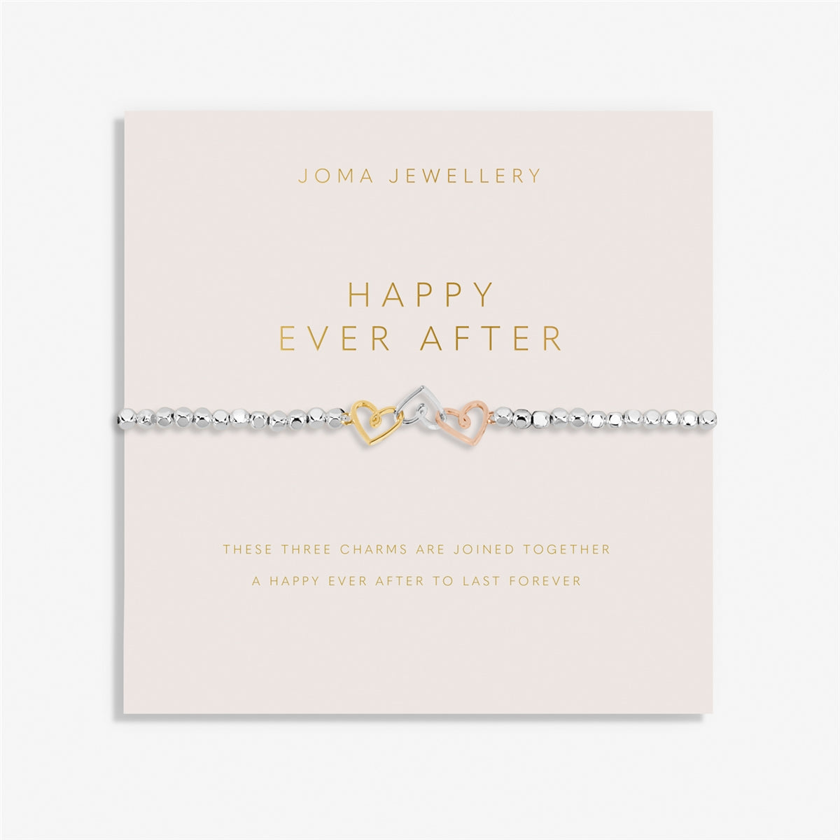 Joma 3 Tone Interlocked Happy Ever After Bracelet
