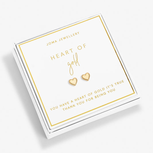 Joma Boxed Heart of Gold Studs
