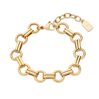 Over & Over 14k Gold Plated Chunky Chain Bracelet