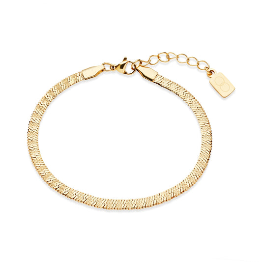 Over & Over 14k Gold Plated Plaited Bracelet