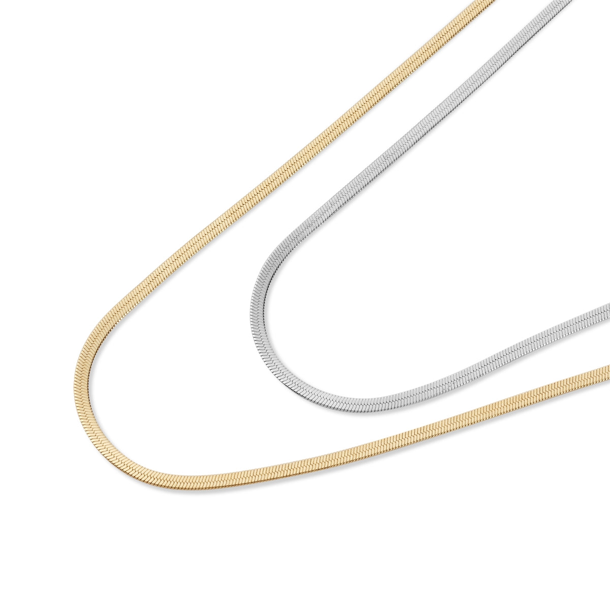 Over & Over 14k Gold Plated Two Tone Layer Necklace