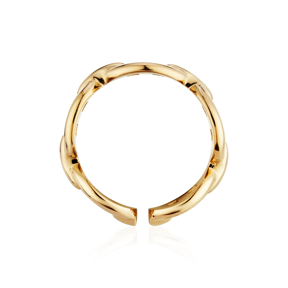 Over & Over 14k Gold Plated Mariner Link Adjustable Ring