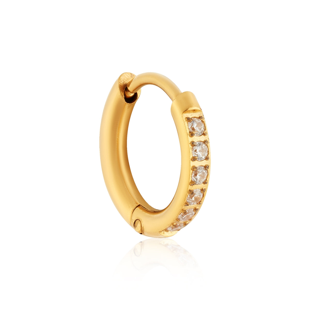 Over & Over Gold CZ Stud and Hoop Earring Set