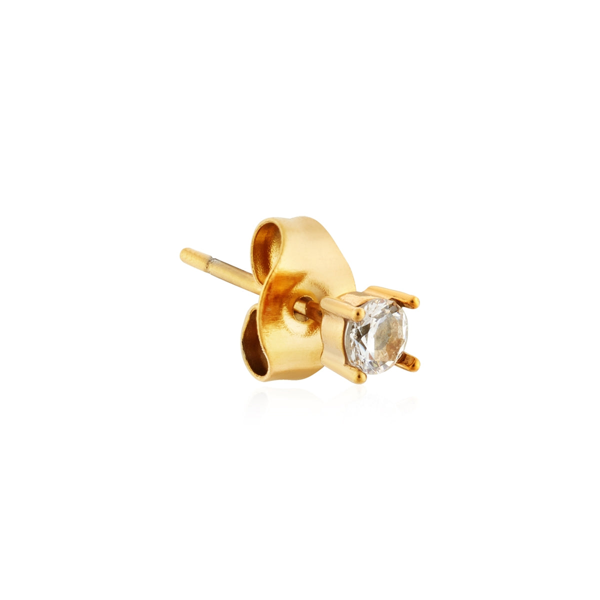 Over & Over Gold CZ Stud and Hoop Earring Set