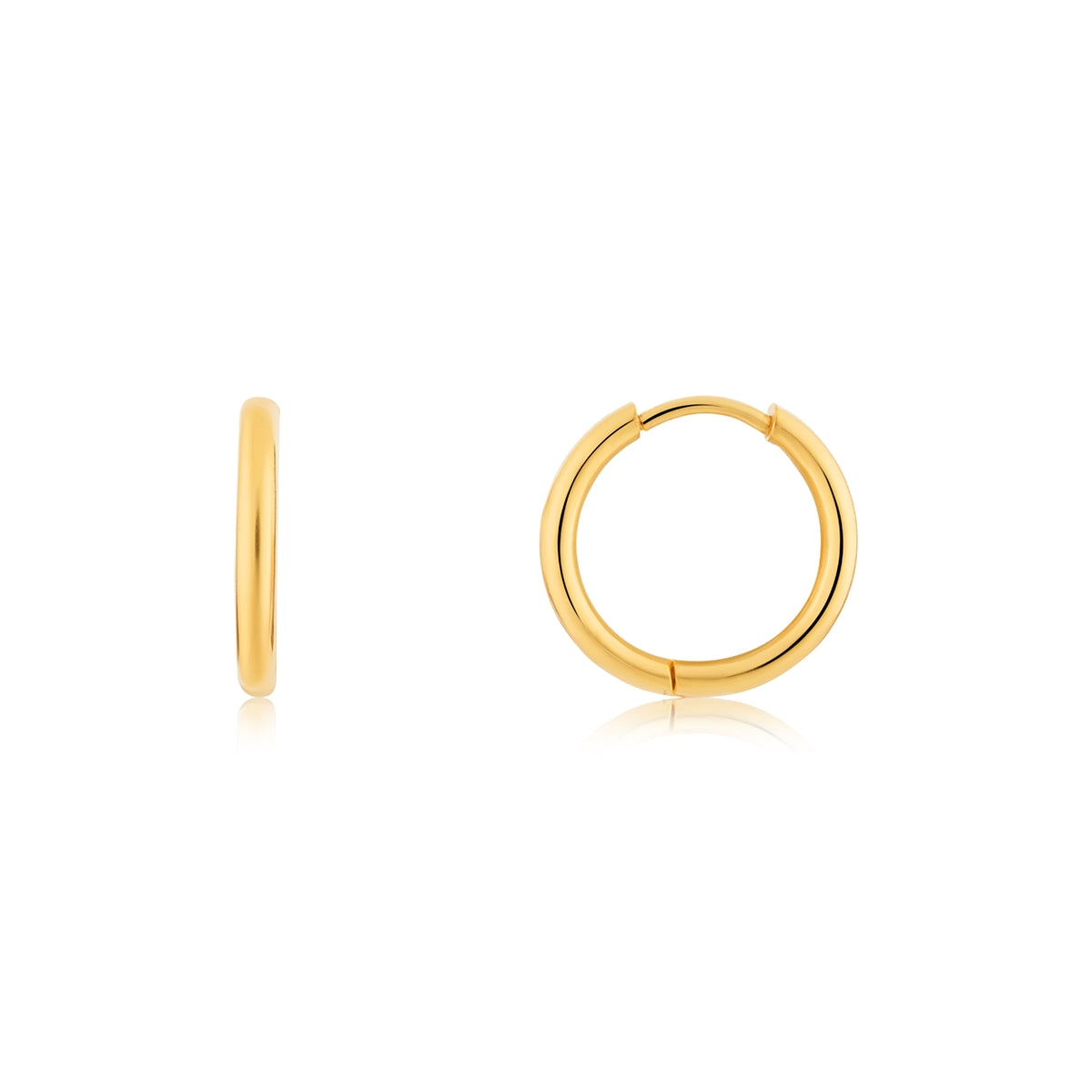 Over & Over Gold Plain 3 Hoop Earring Set
