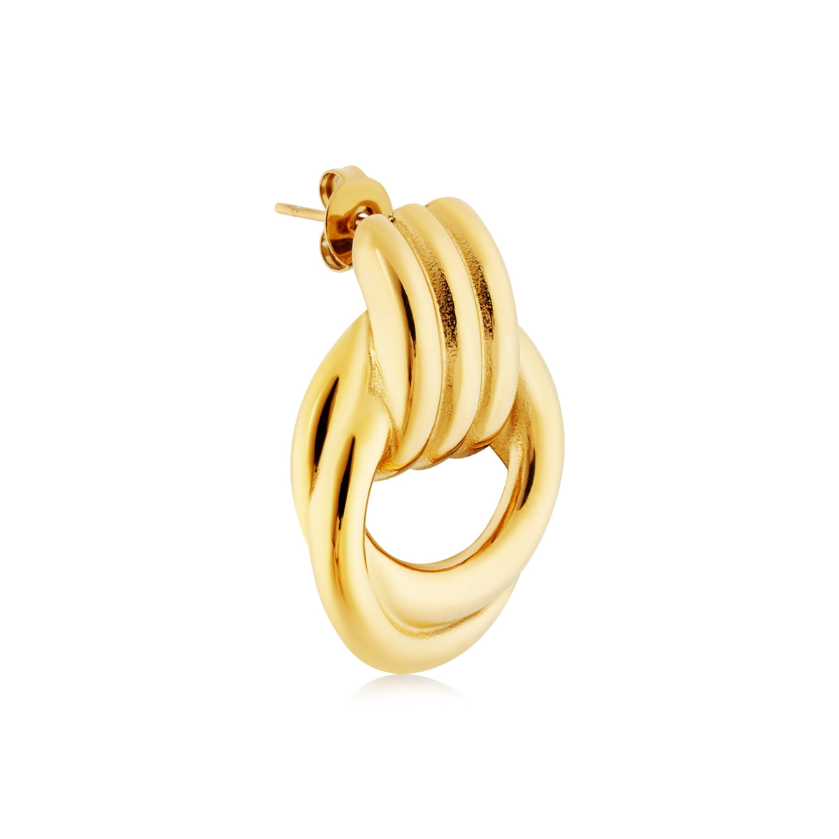 Over & Over Gold Vintage Circle Earrings