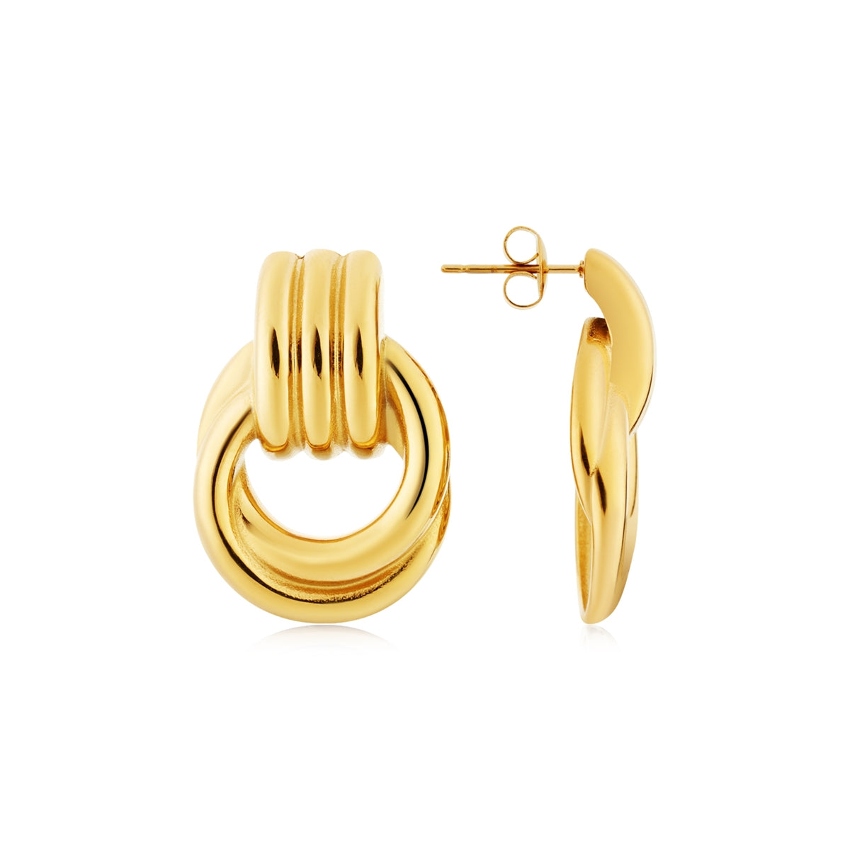 Over & Over Gold Vintage Circle Earrings