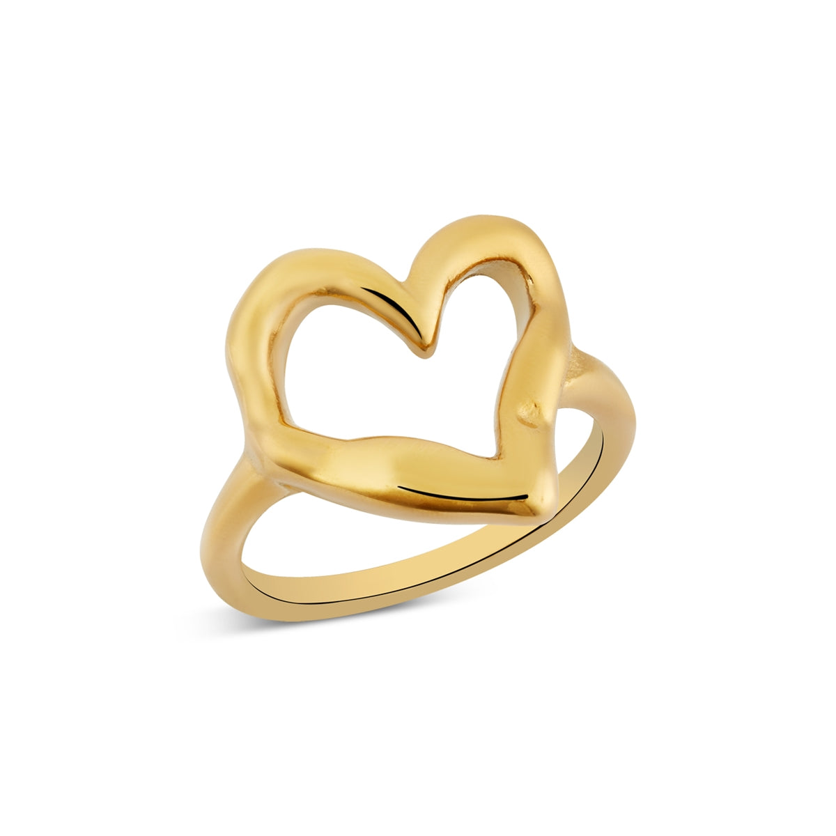 Over & Over Gold Open Heart Ring
