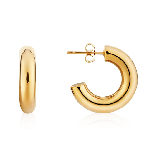 Over & Over Gold Chubby Hoop Earrings