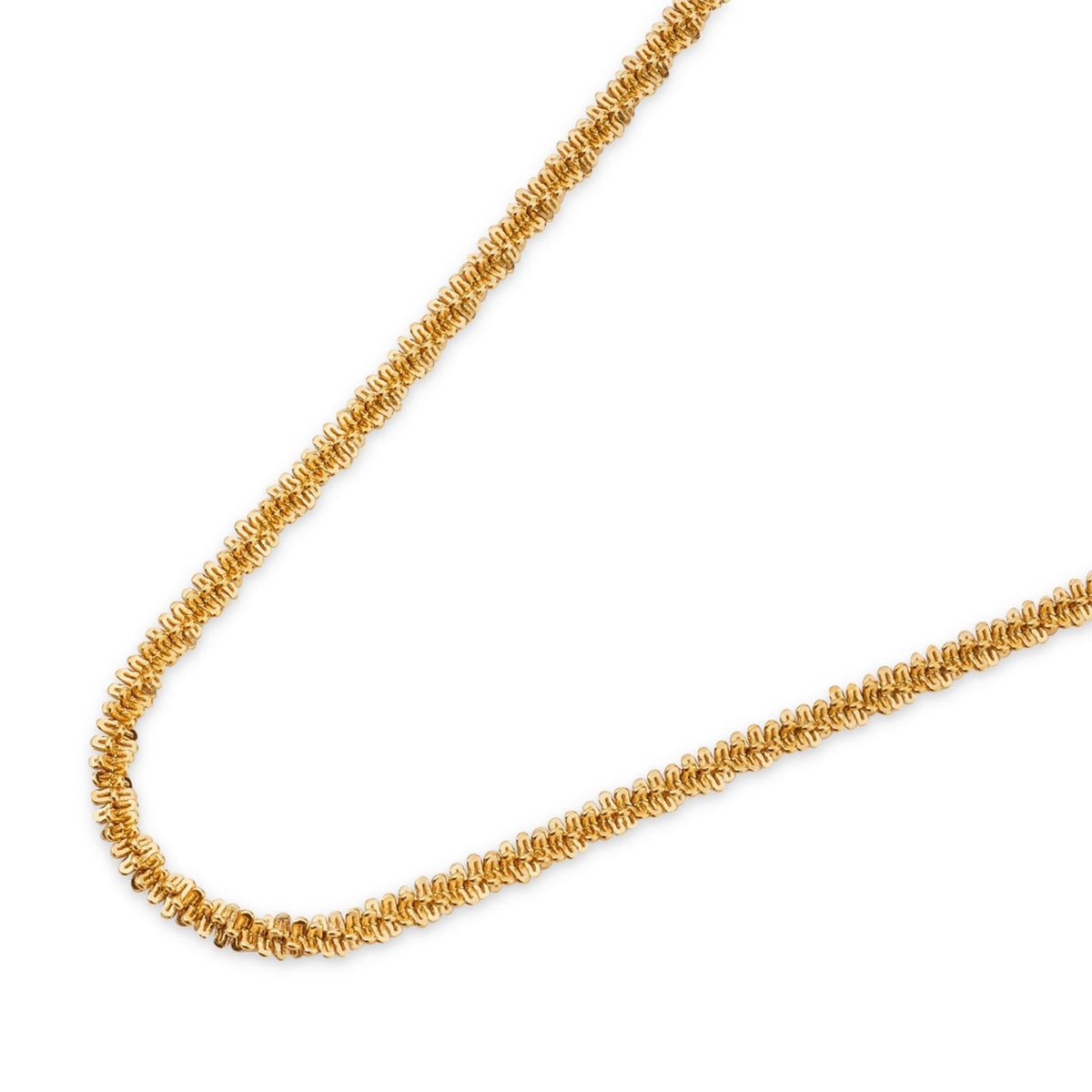 Over & Over Gold Woven Stud Necklace