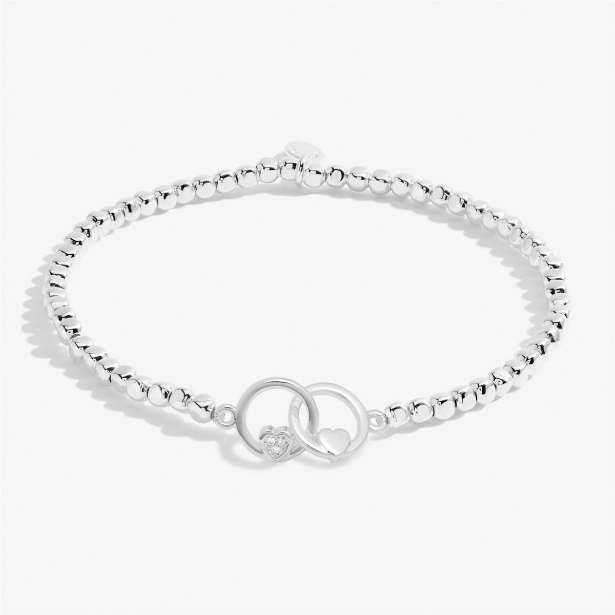 Joma Silver Interlocked Happy Anniversary Bracelet