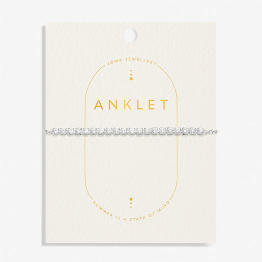 Joma Siver Style Layer Tennis Anklet