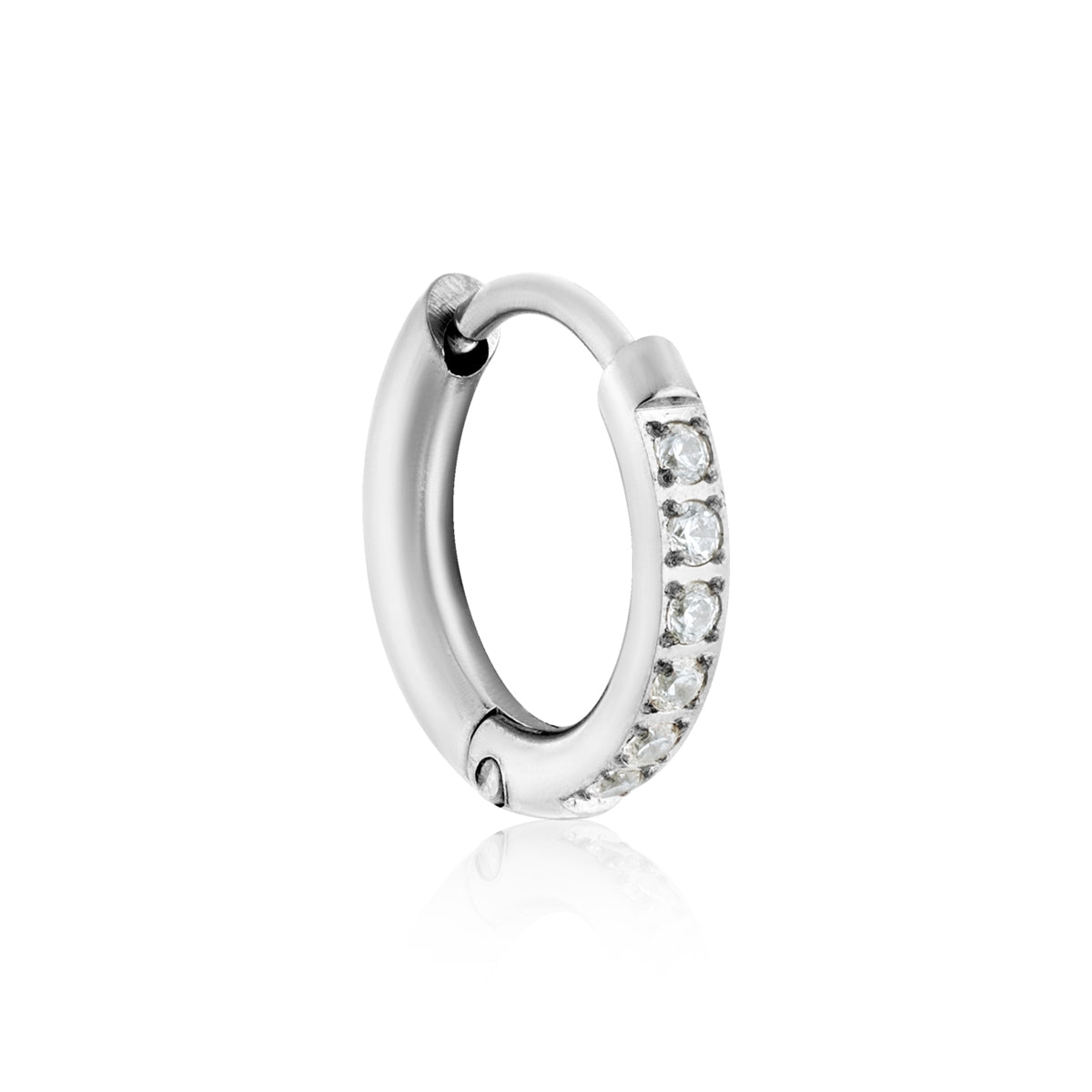 Over & Over Silver CZ Stud Hoop Earring Set