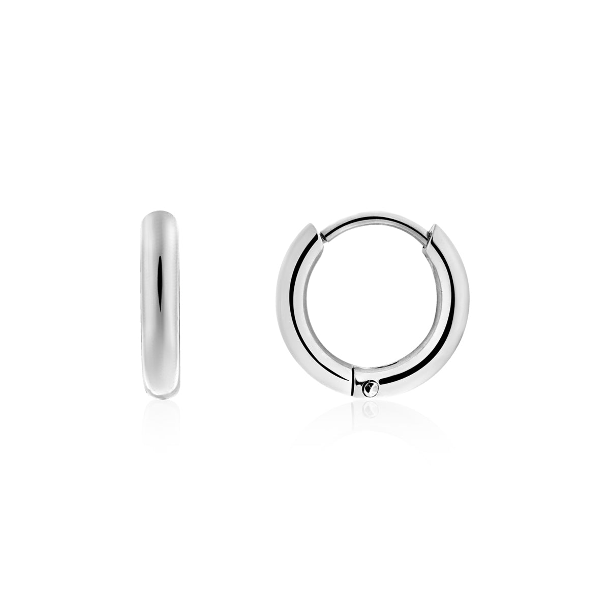 Over & Over Silver CZ Stud Hoop Earring Set