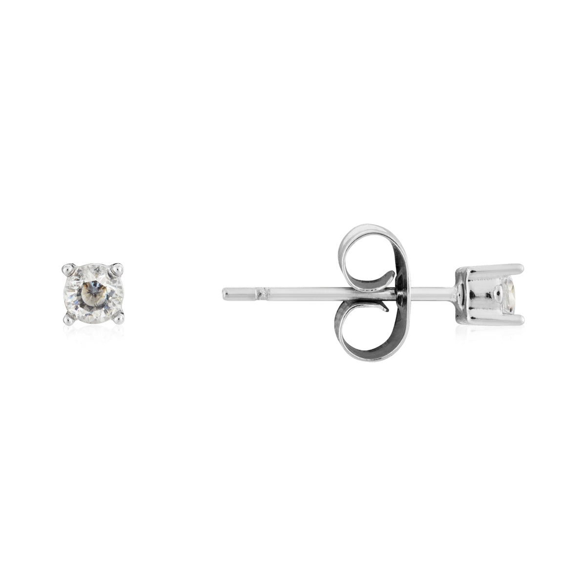 Over & Over Silver CZ Stud Hoop Earring Set