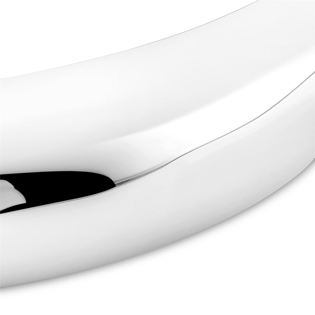 Over & Over Silver Puffy Open Bangle