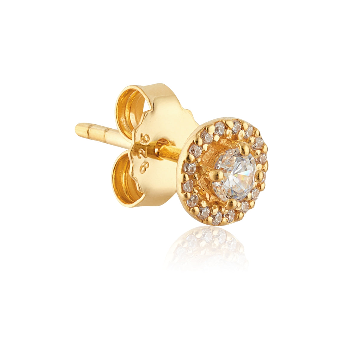 Argento Gold Open Halo Stud Earrings