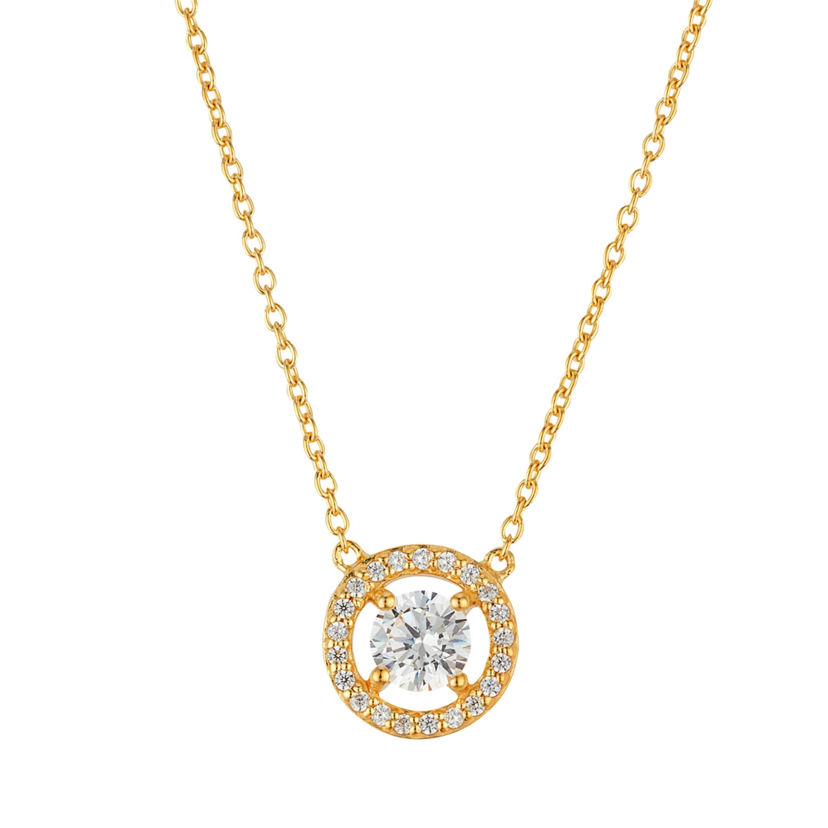 Argento Gold Open Halo Necklace