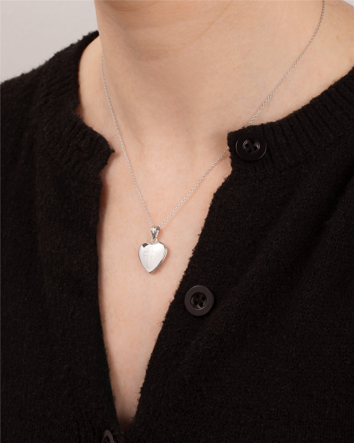 Argento Silver Cross Locket Necklace