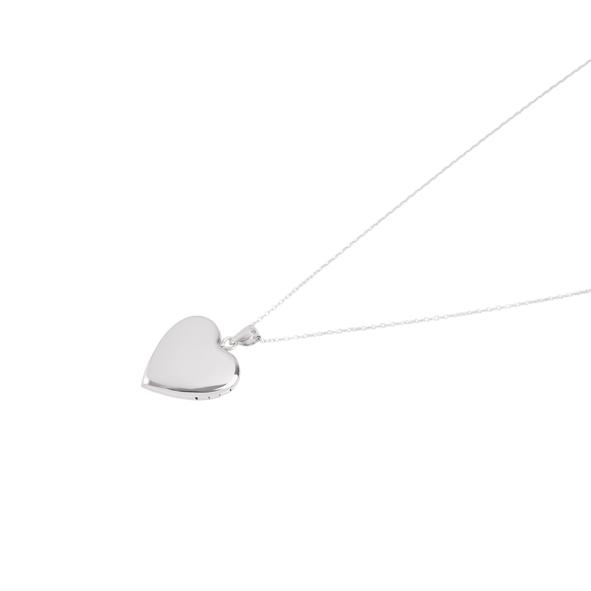 Argento Silver Heart Engravable Locket Necklace