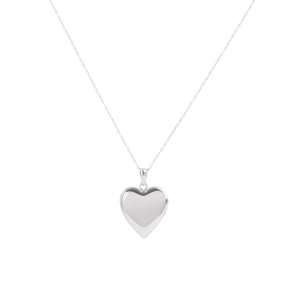 Argento Silver Heart Engravable Locket Necklace