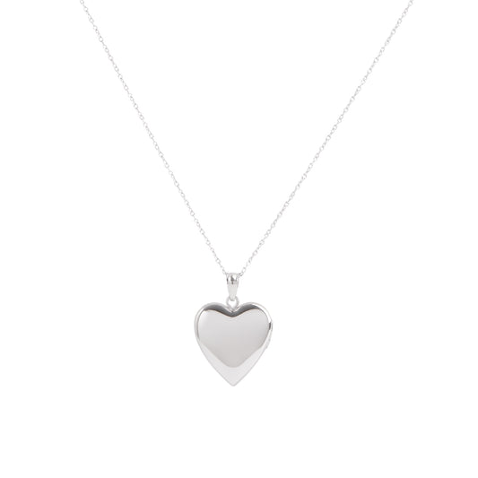 Argento Silver Heart Engravable Locket Necklace