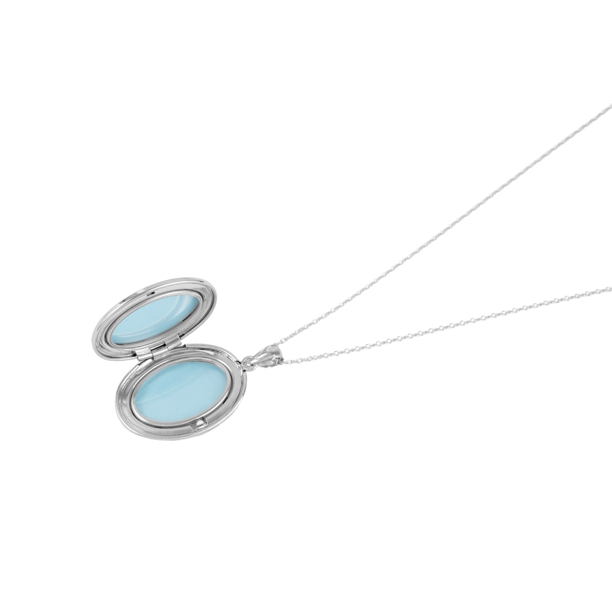 Argento Silver Oval Engravable Locket Necklace