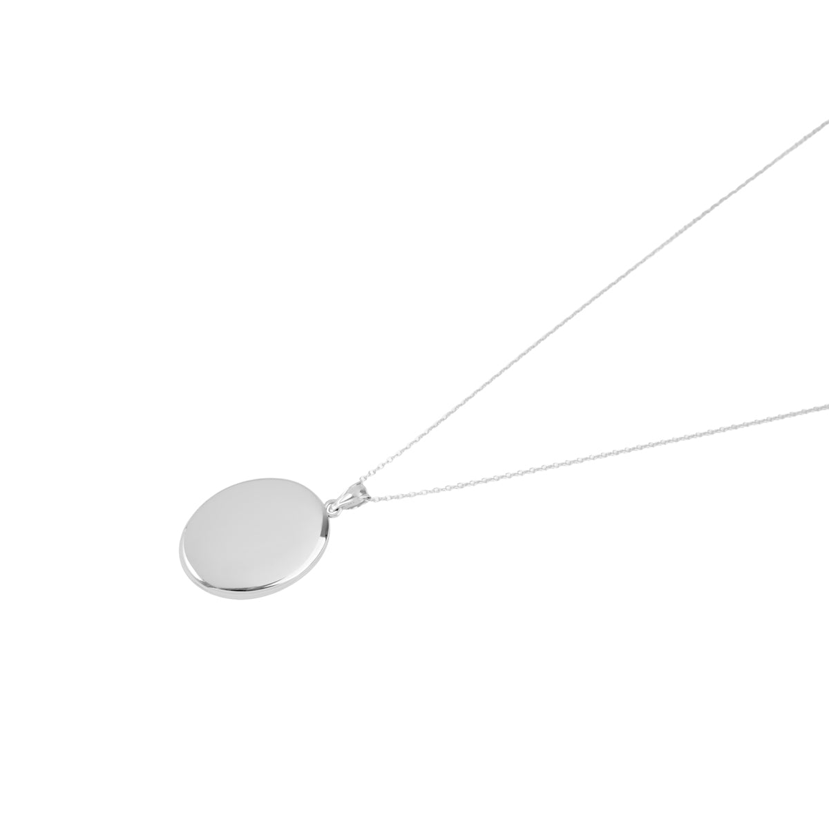 Argento Silver Oval Engravable Locket Necklace