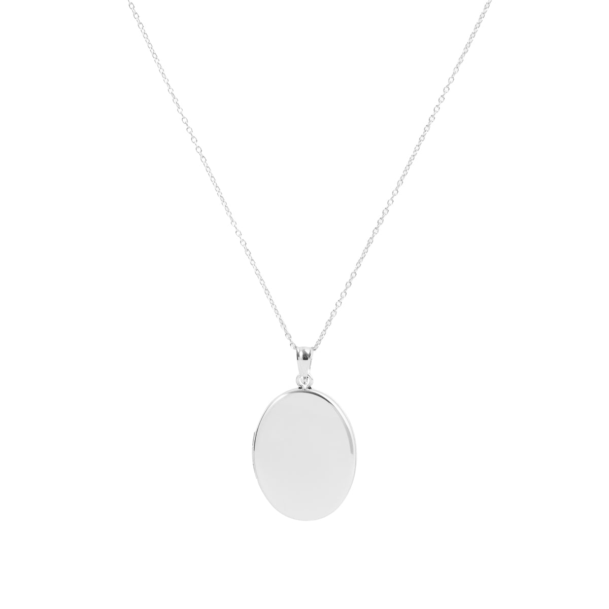 Argento Silver Oval Engravable Locket Necklace