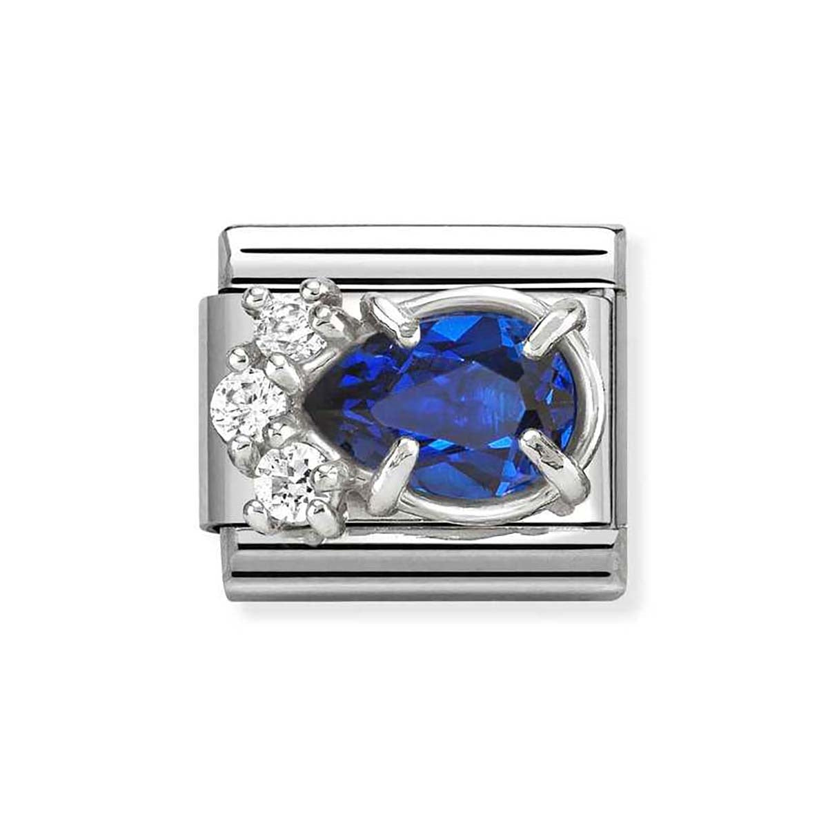 Nomination Silver Blue CZ Drop Charm