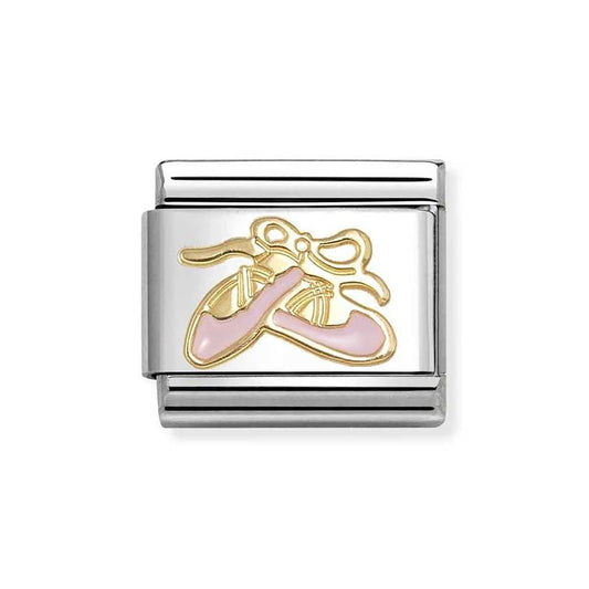 Nomination Gold Pink Dance Shoes Charm