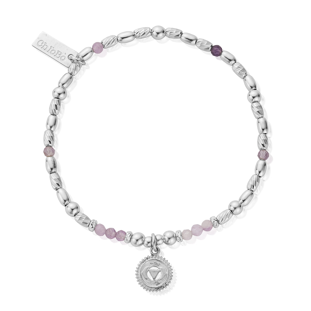 ChloBo Silver Amethyst Third Eye Bracelet