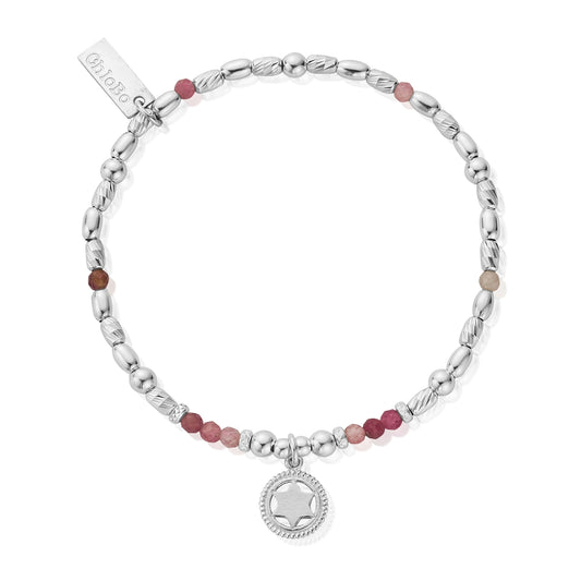 ChloBo Silver Tourmaline Heart Chakra Bracelet