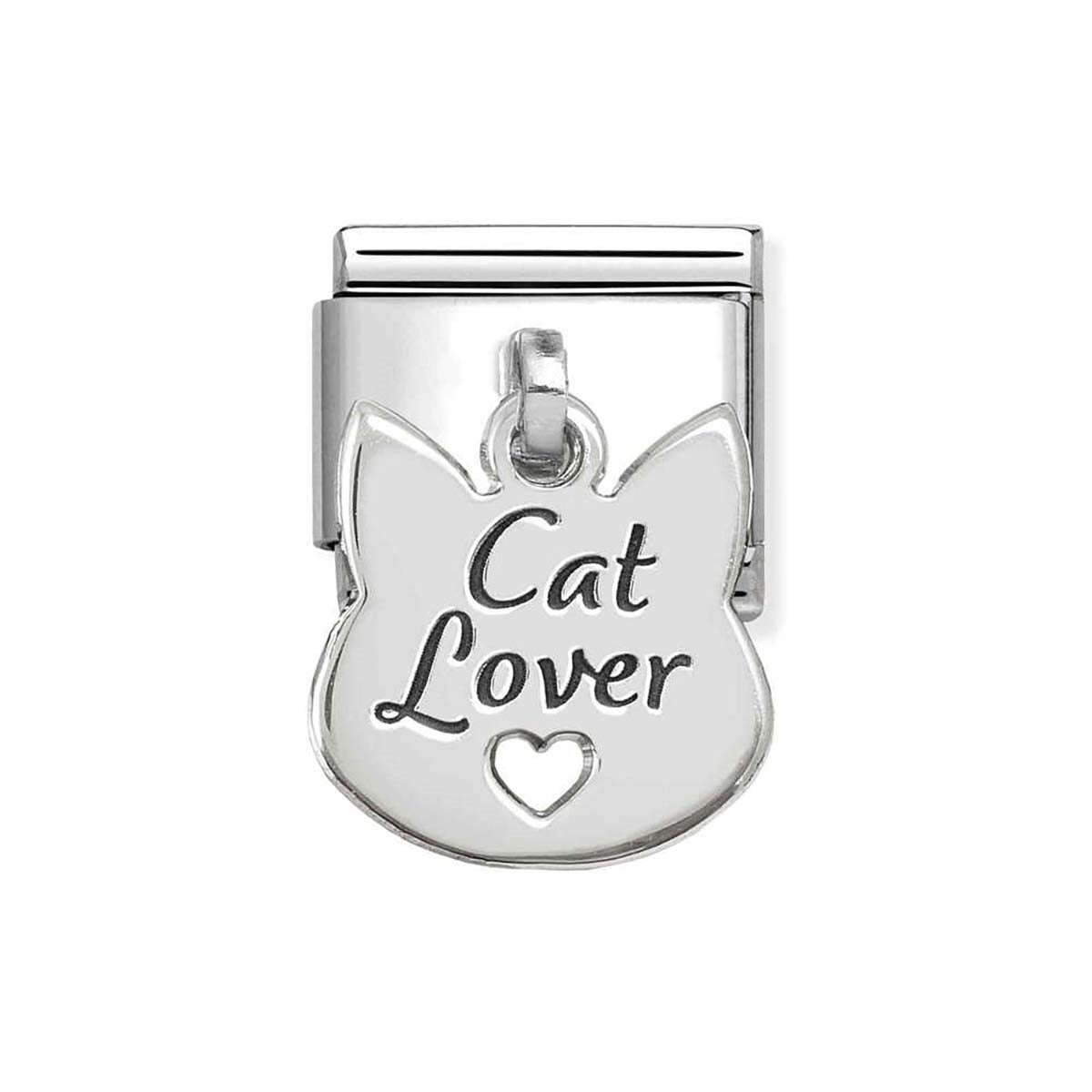 Nomination Silver Cat Lover Face Charm