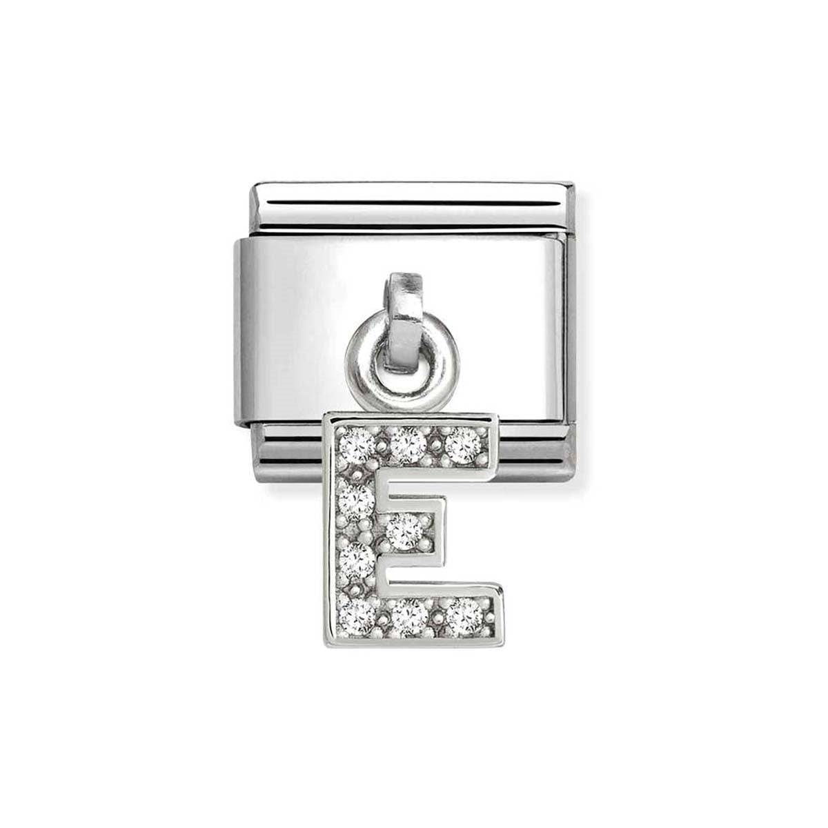 Nomination Silver CZ Dangle E Charm