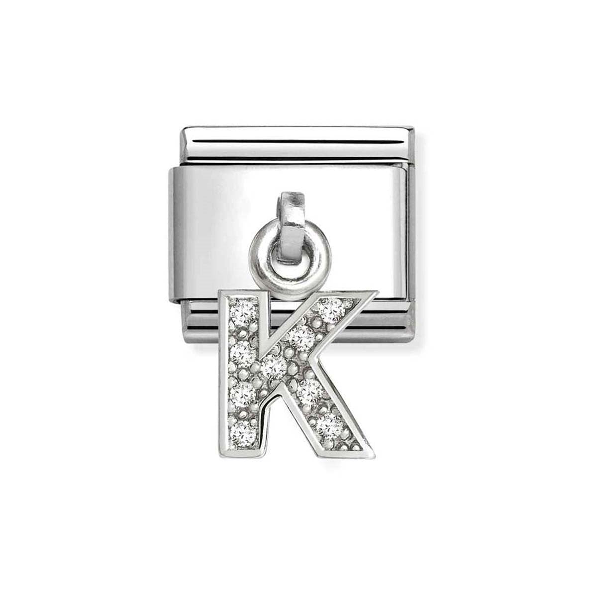 Nomination Silver CZ Dangle K Charm