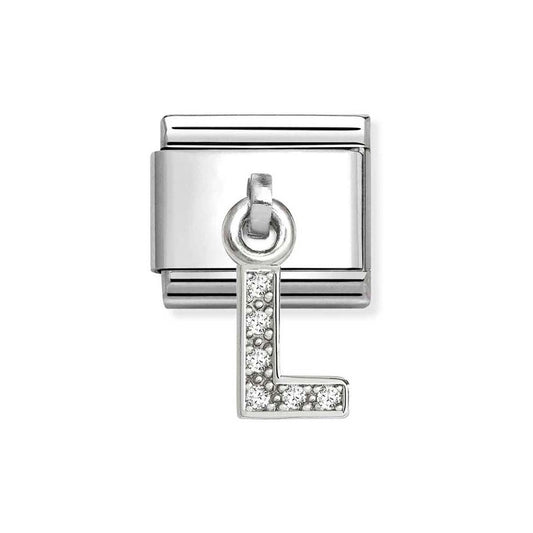 Nomination Silver CZ Dangle L Charm