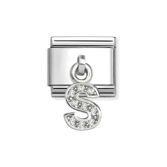 Nomination Silver CZ Dangle S Charm