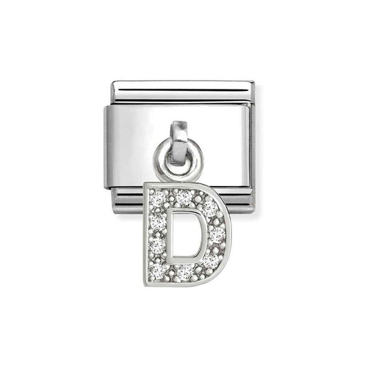 Nomination Silver CZ Dangle D Charm