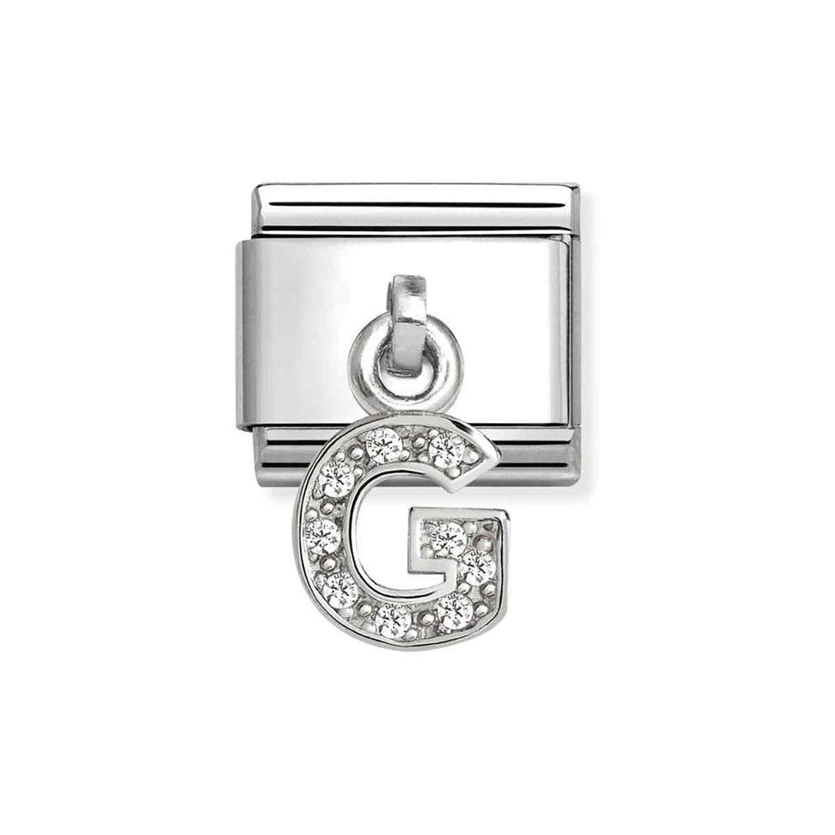Nomination Silver CZ Dangle G Charm
