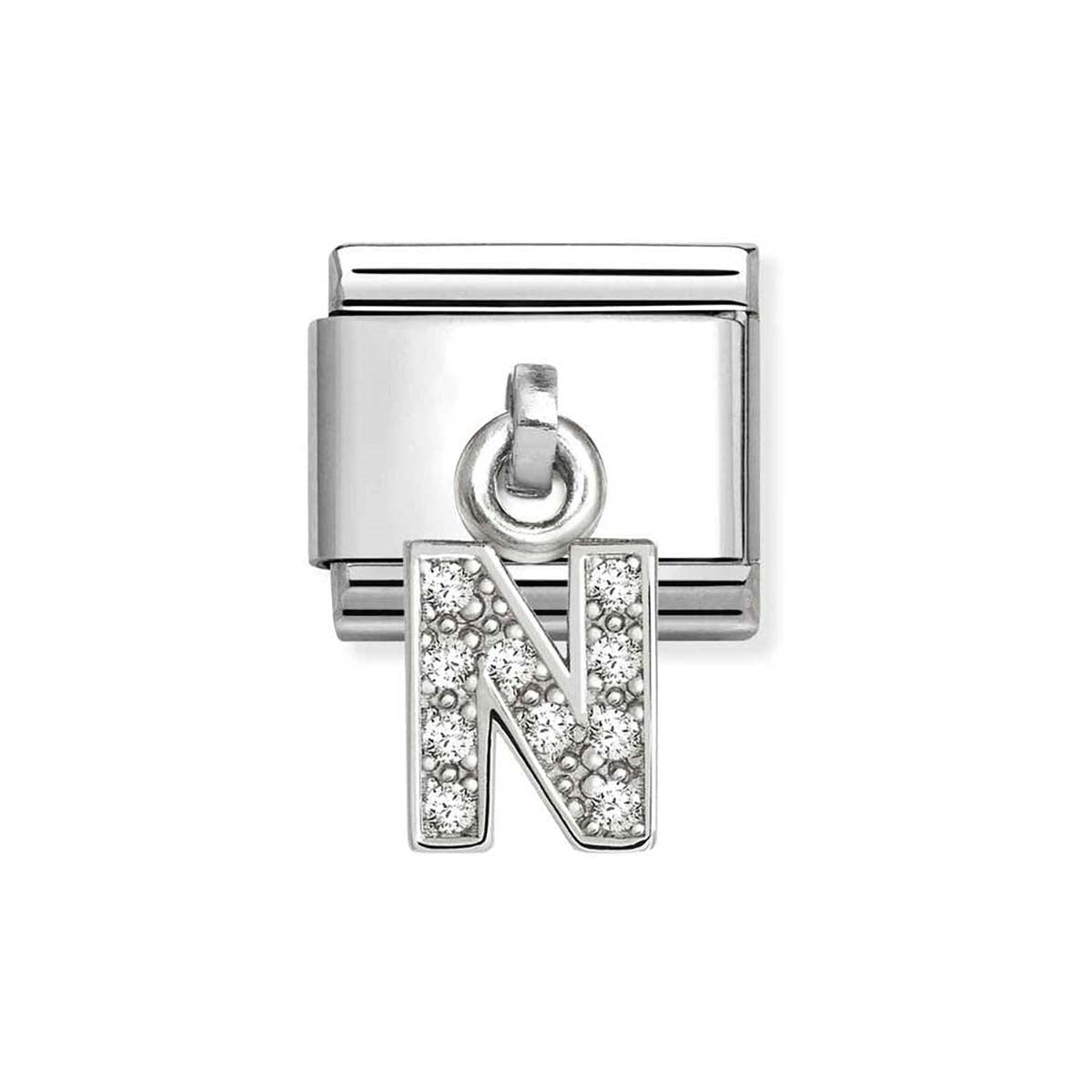 Nomination Silver CZ Dangle N Charm
