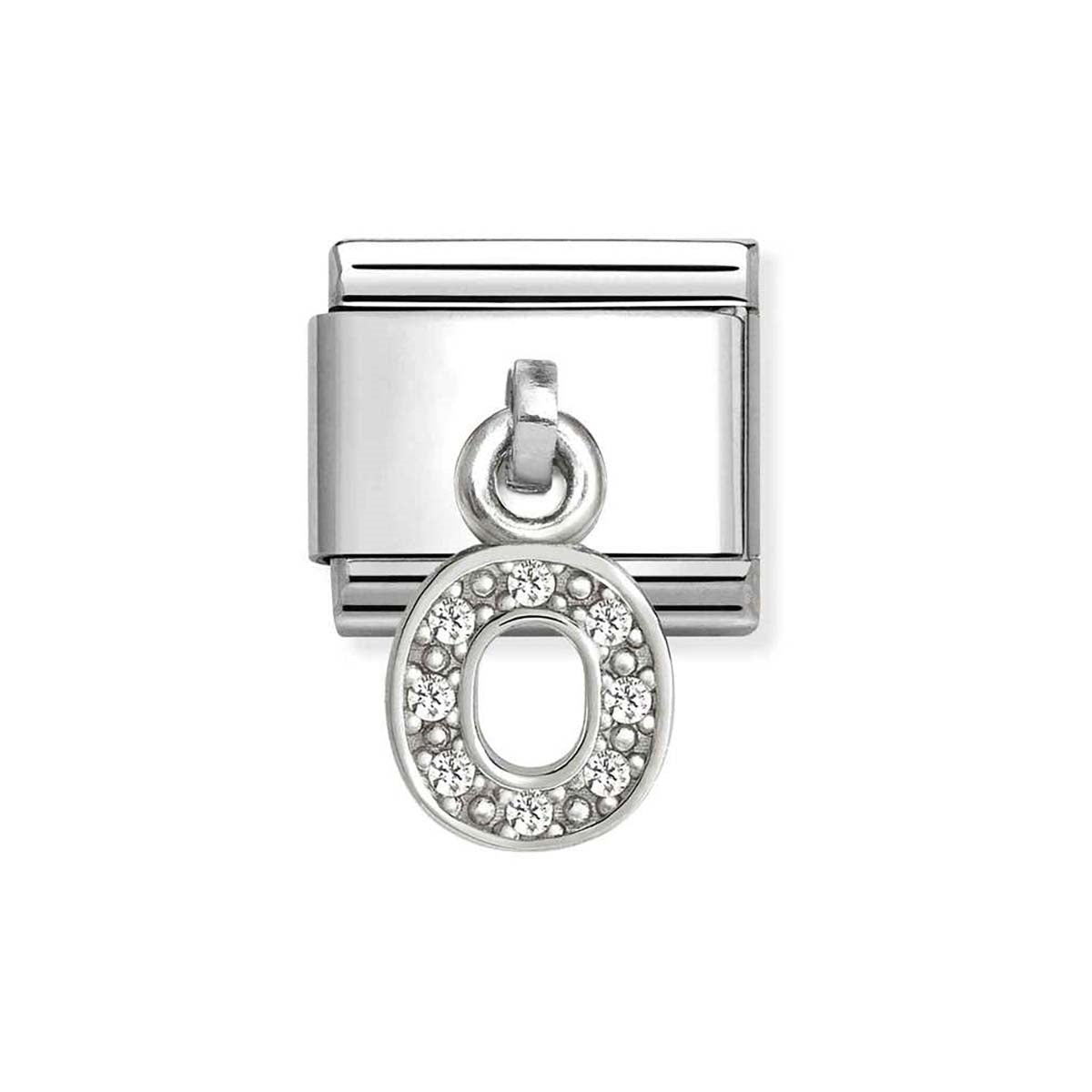 Nomination Silver CZ Dangle O Charm