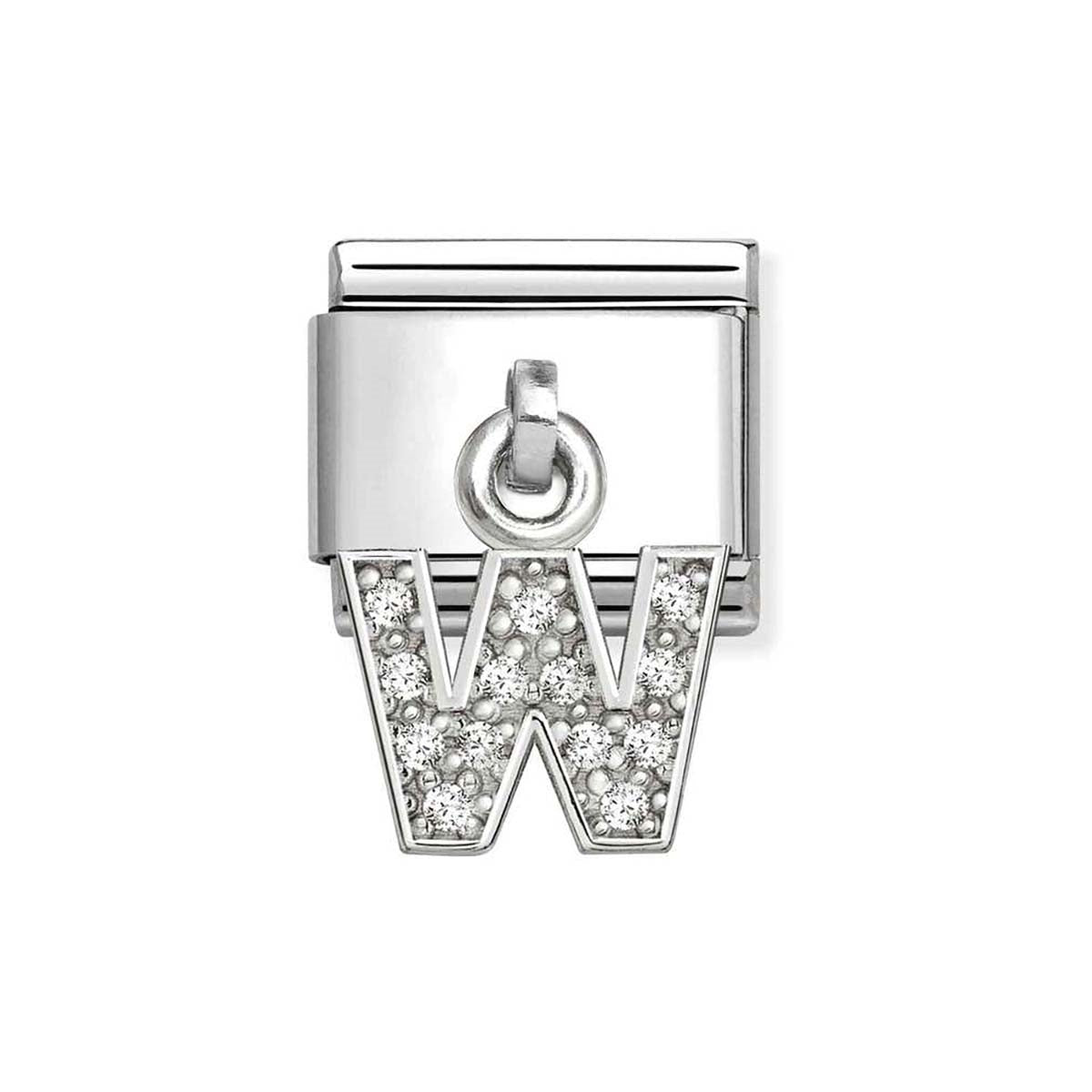Nomination Silver CZ Dangle W Charm